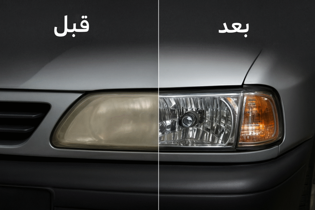 تعویض چراغ جلو پراید